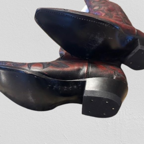 Roper Red All Over Embroidery Western Boots 4226 NWOB Boutique - Picture 12 of 14